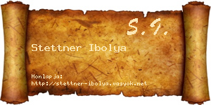 Stettner Ibolya névjegykártya