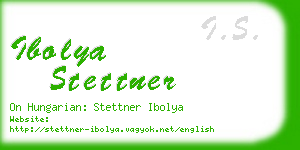 ibolya stettner business card